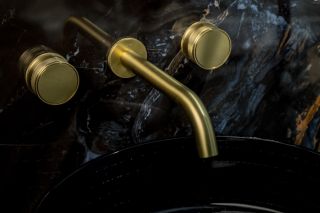 Встраиваемый смеситель для раковины Boheme Prestige 152-2-MG-PR золото матовое